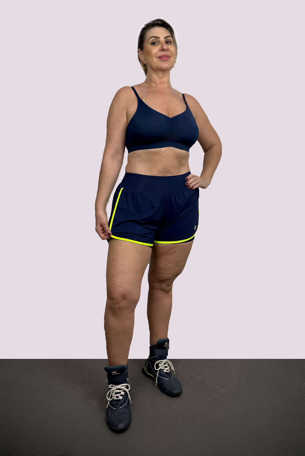 Shorts Beach Marinho e Neon