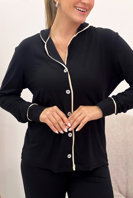 Pijama Americano Manga Comprida