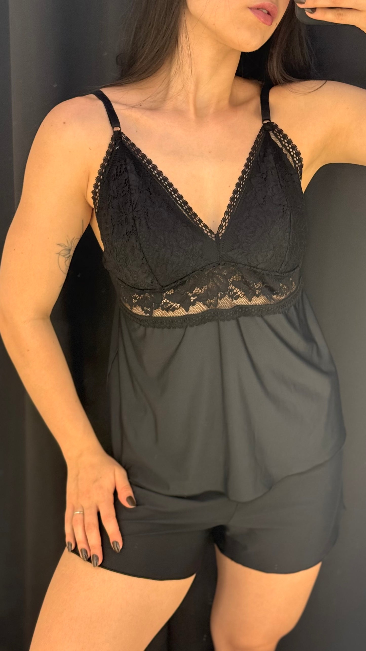 Pijama Liganete Busto Rendado - R136209