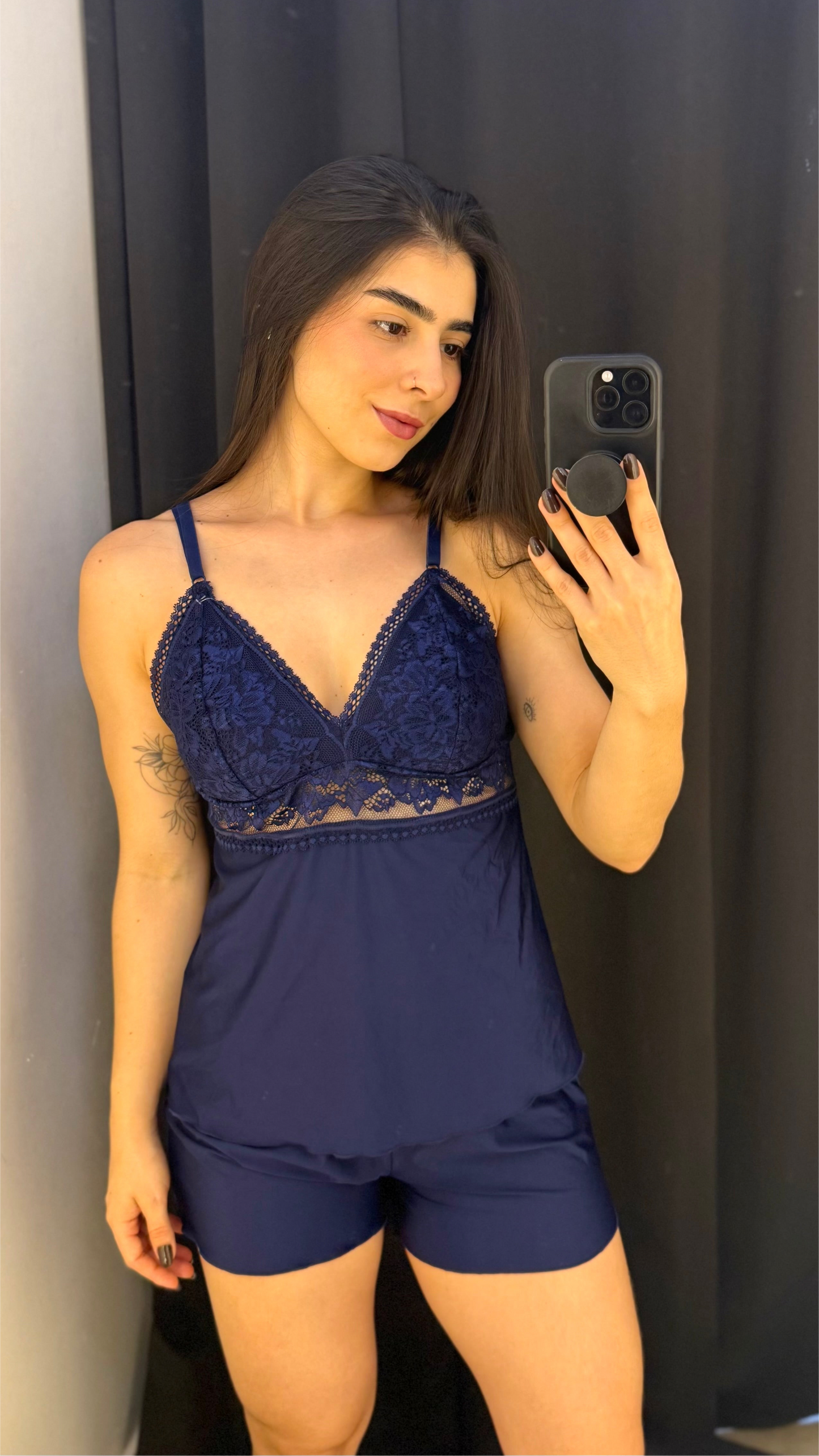 Pijama Liganete Busto Rendado - R136209