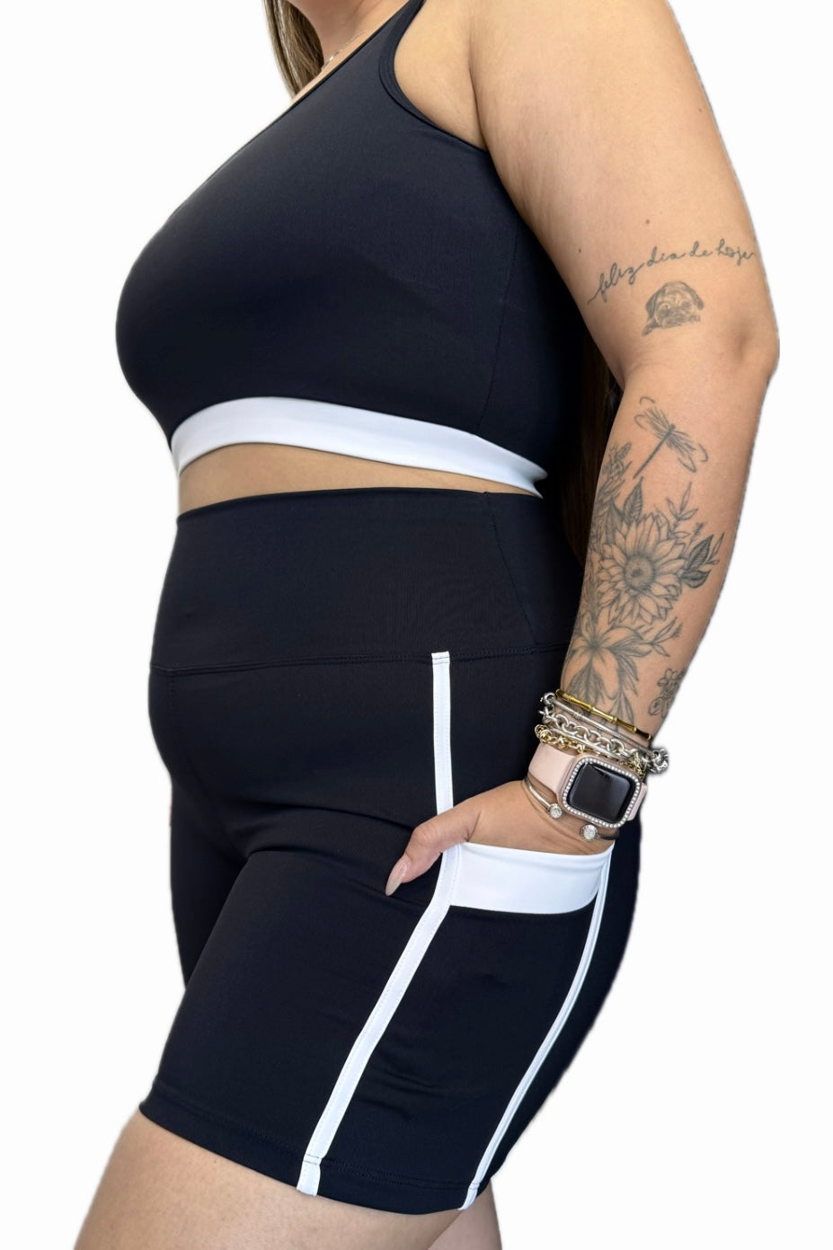 Shorts com Bolso Bicolor - R589