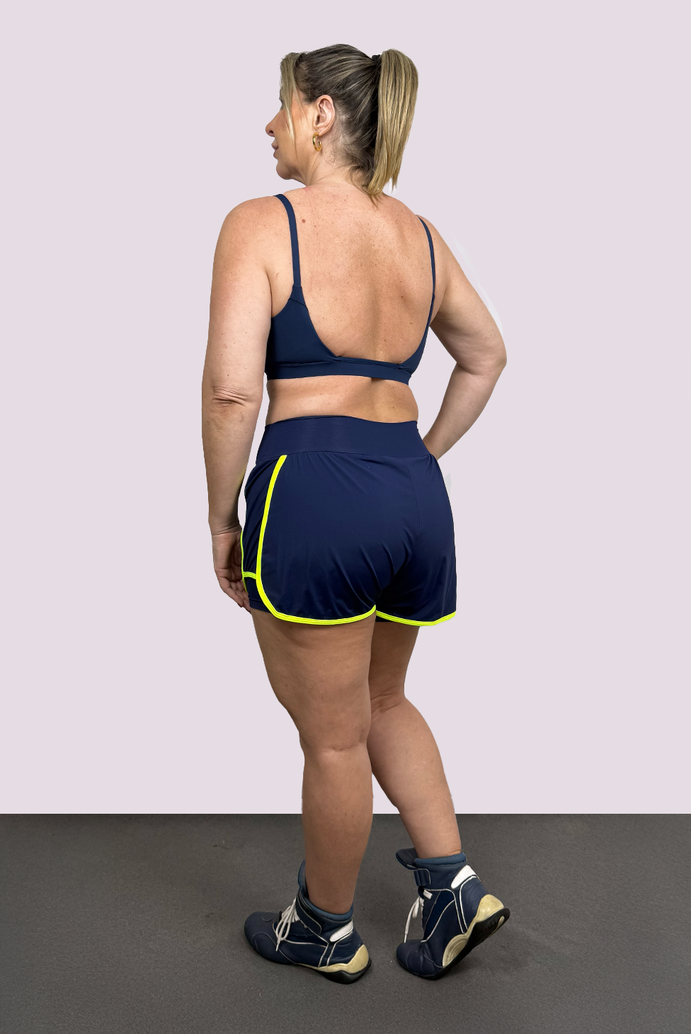 Shorts Beach Marinho e Neon