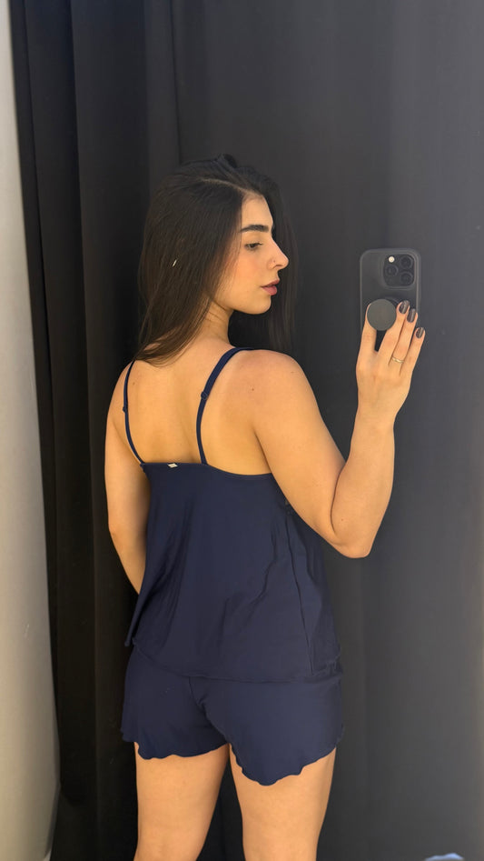 Pijama Liganete Busto Rendado - R136209