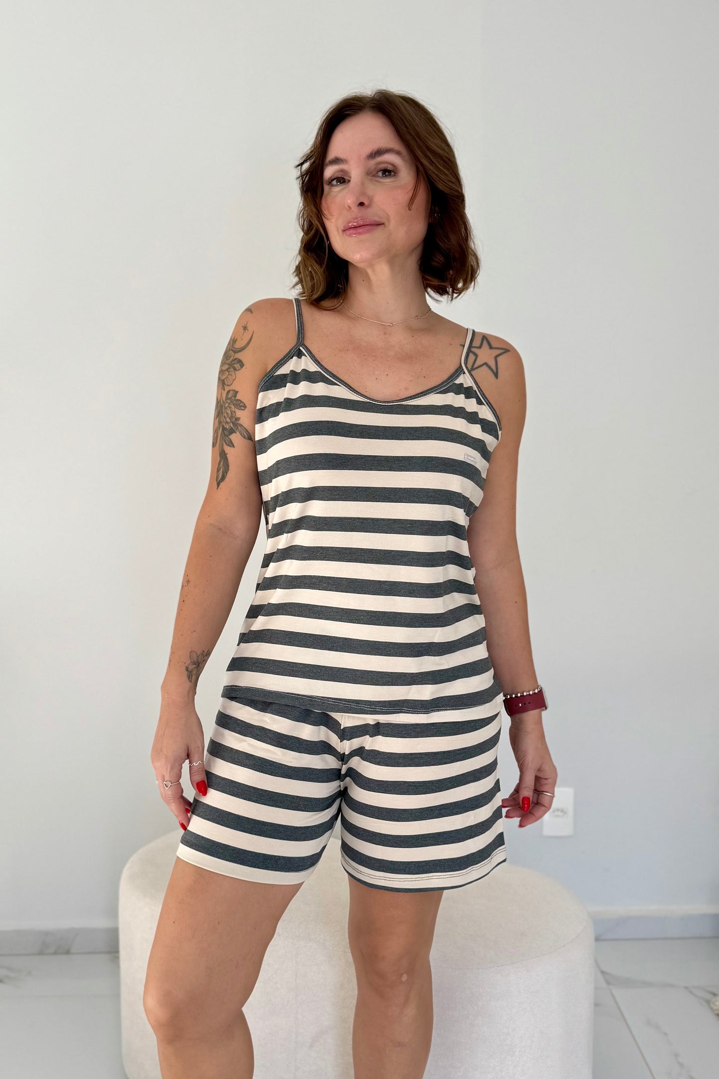 Pijama Listrado Viscose - R2220