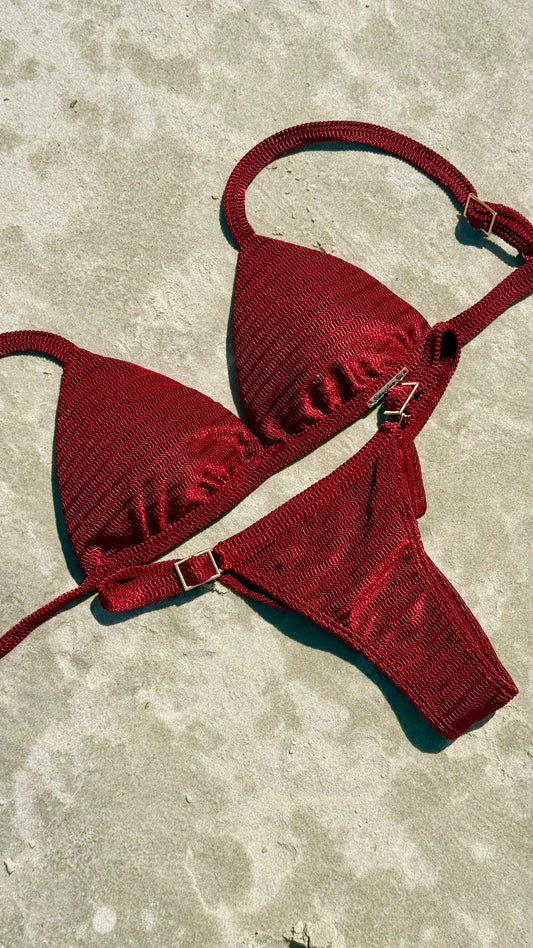 Biquíni Cortininha Fixo Com Calcinha Fio Empina Bumbum - R341/412