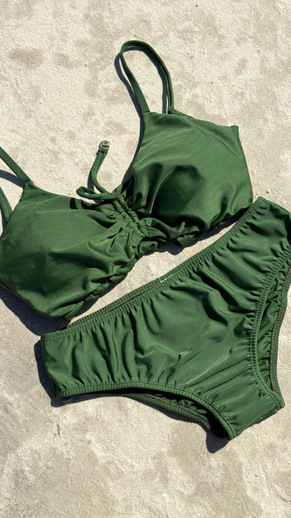 Biquini Top Franzido Com Calcinha Tanga - R353/450